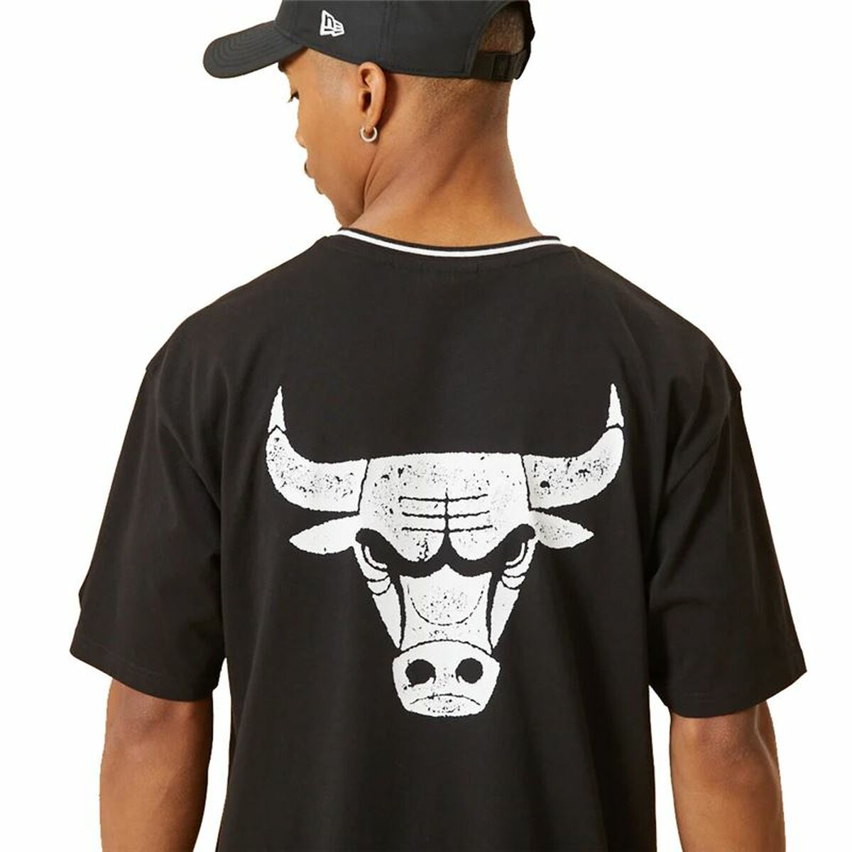 T-shirt med kortärm Herr New Era Chicago Bulls Svart - 4
