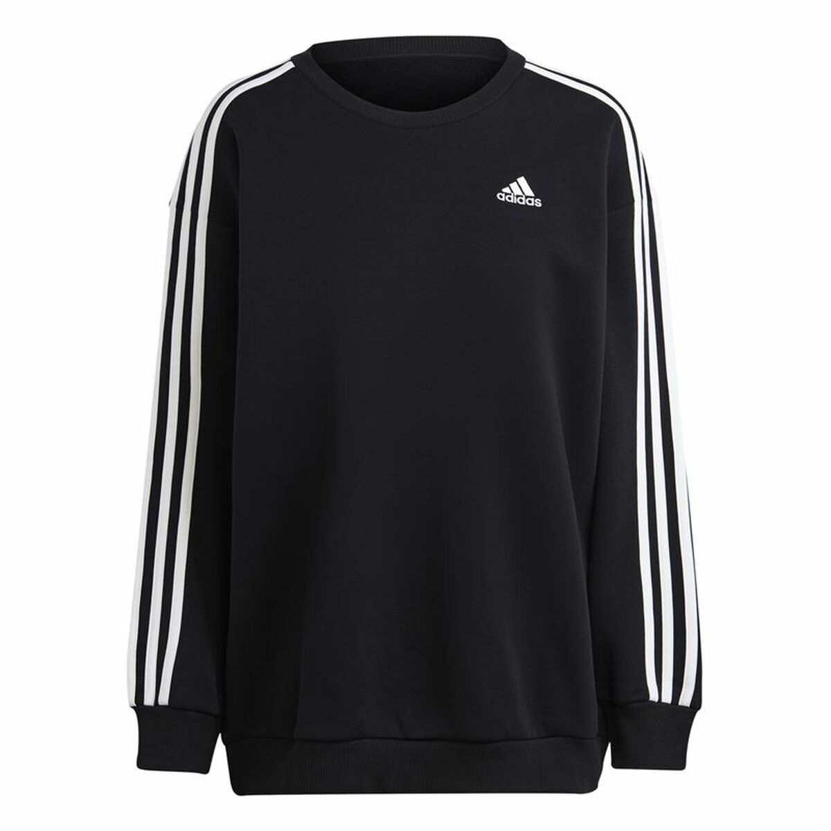 Tröja utan huva Dam Adidas 3S Fl Os Swt Svart L/XL - 2