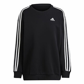 Tröja utan huva Dam Adidas 3S Fl Os Swt Svart L/XL