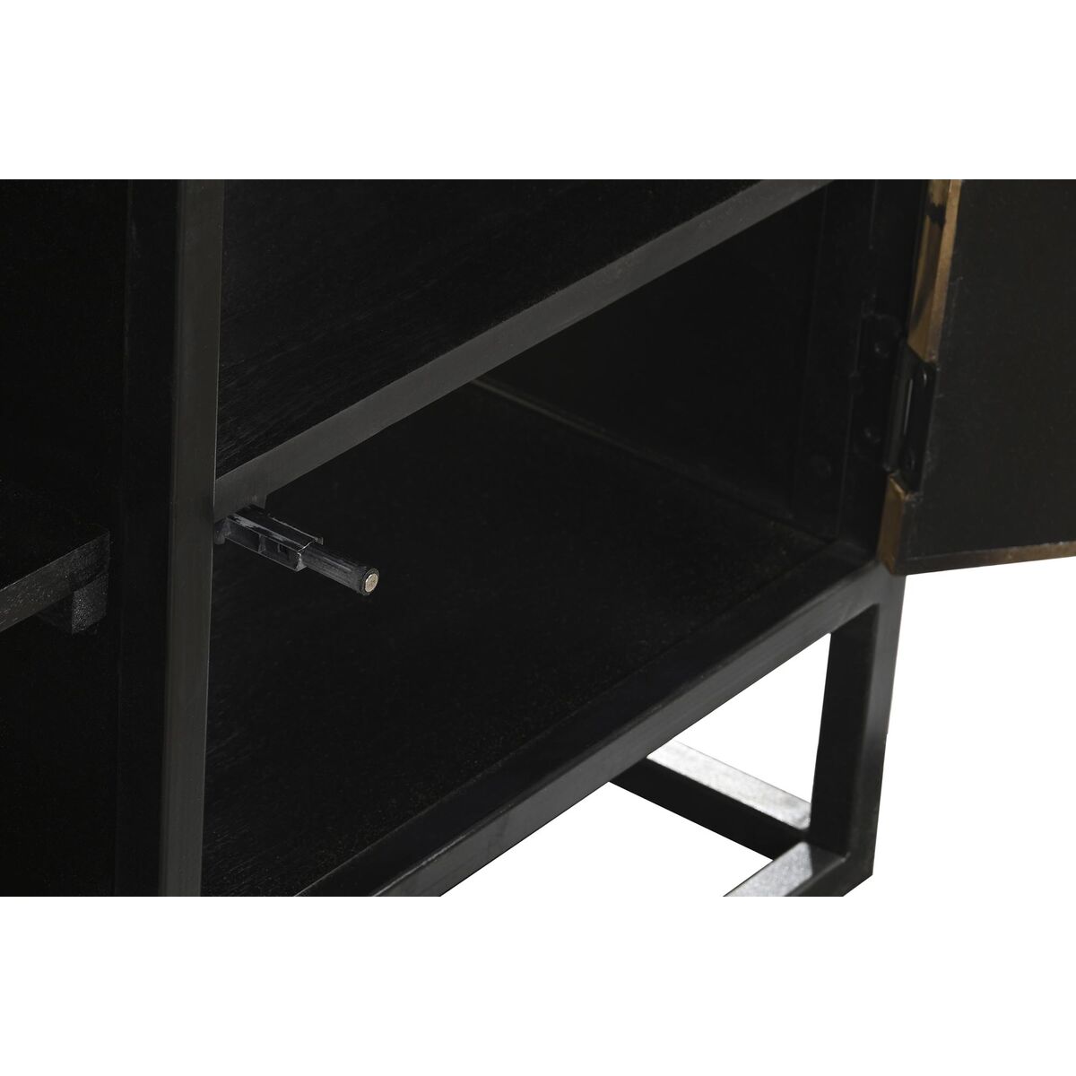 TV-möbler DKD Home Decor Svart Metall Trä (120 x 37 x 50 cm) - 4