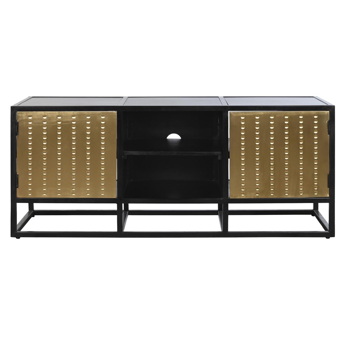TV-möbler DKD Home Decor Svart Metall Trä (120 x 37 x 50 cm) - 9