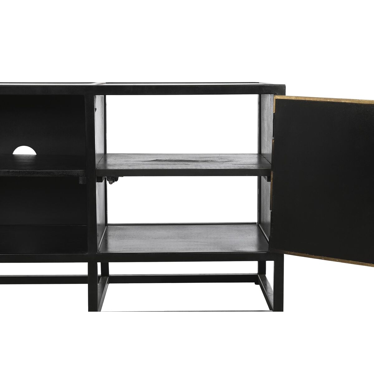 TV-möbler DKD Home Decor Svart Metall Trä (120 x 37 x 50 cm) - 6