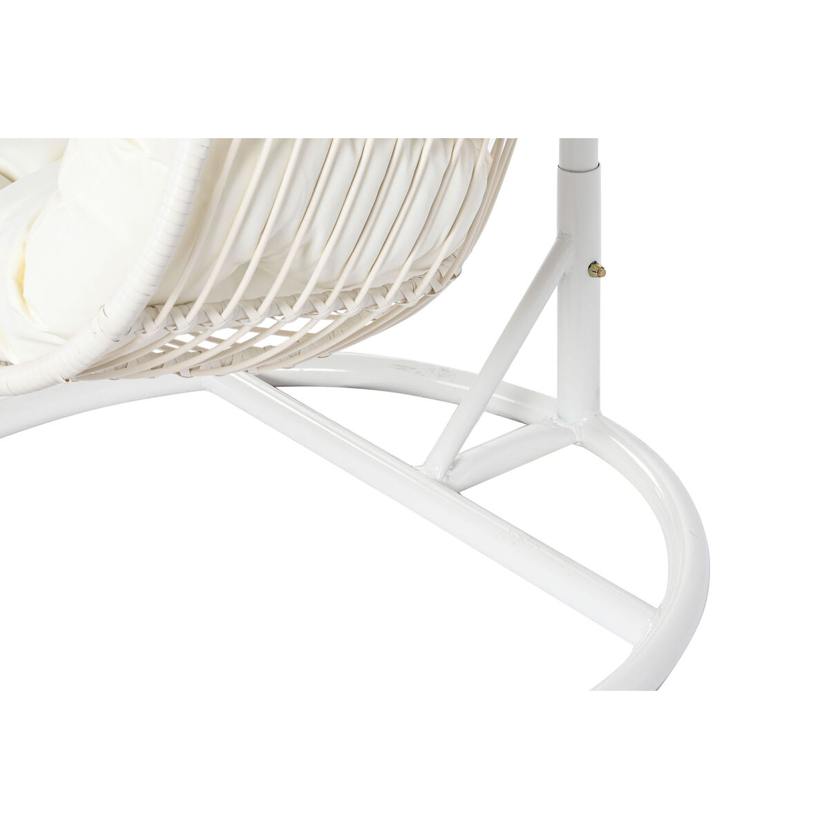 Hängande trädgårdsfåtölj DKD Home Decor Vit Metall Aluminium syntetisk rattan 94 x 100 x 196 cm - 5