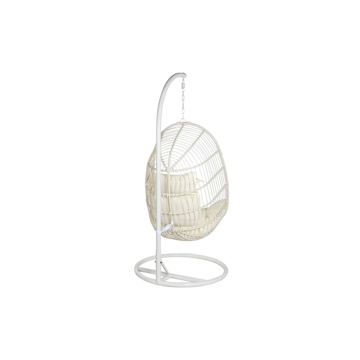Hängande trädgårdsfåtölj DKD Home Decor Vit Metall Aluminium syntetisk rattan 94 x 100 x 196 cm - 2