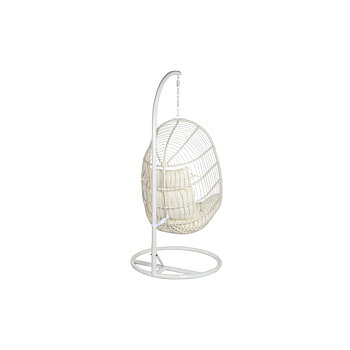 Hängande trädgårdsfåtölj DKD Home Decor Vit Metall Aluminium syntetisk rattan 94 x 100 x 196 cm