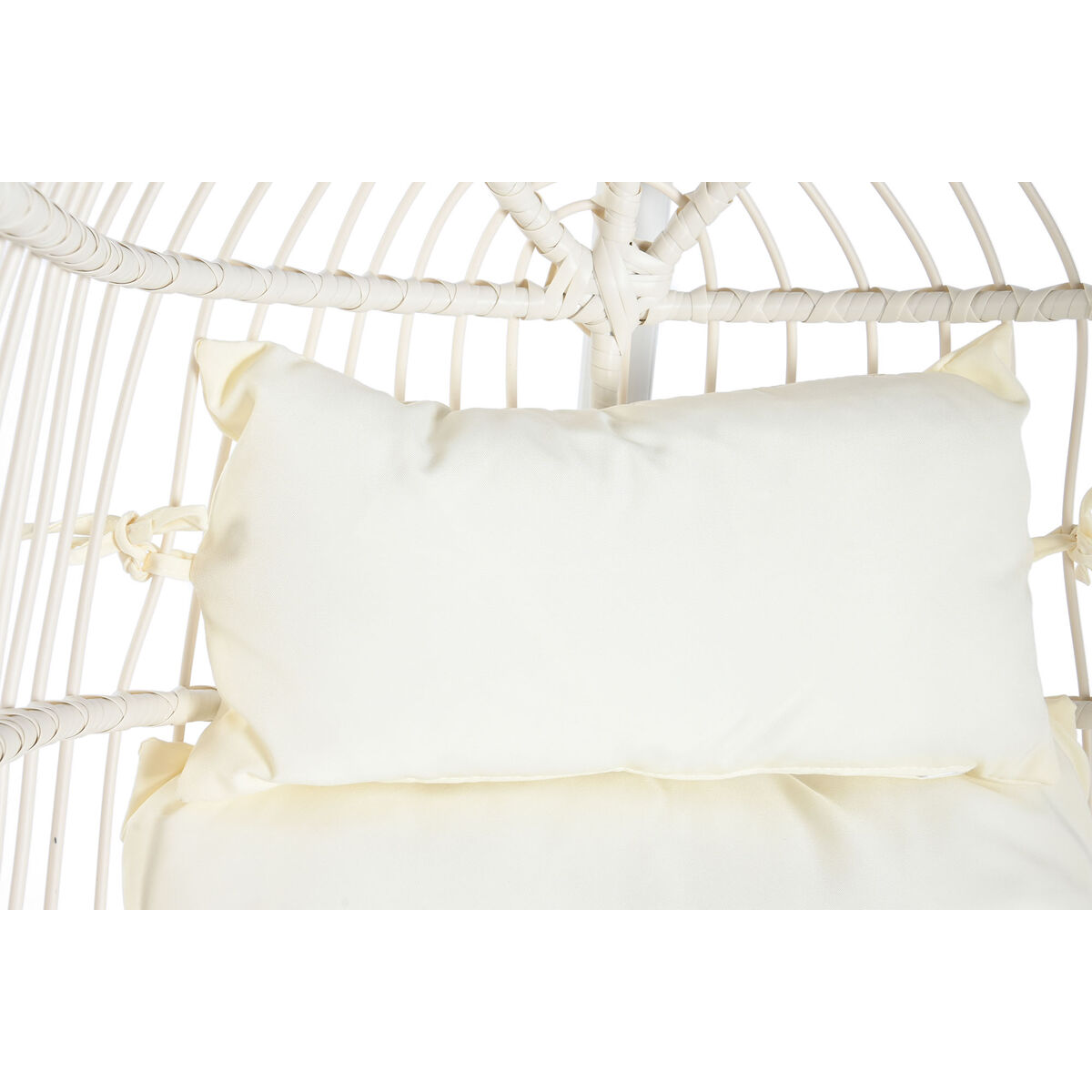 Hängande trädgårdsfåtölj DKD Home Decor Vit Metall Aluminium syntetisk rattan 94 x 100 x 196 cm - 8