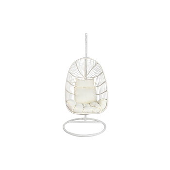 Hängande trädgårdsfåtölj DKD Home Decor Vit Metall Aluminium syntetisk rattan 94 x 100 x 196 cm