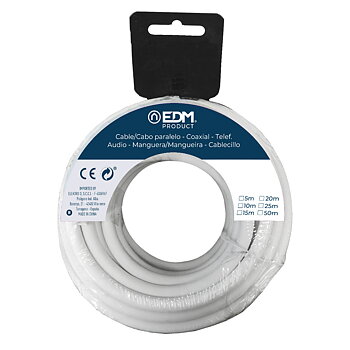 Parallel interfacekabel EDM 28099 28099 Vit 25 m 3 x 1,5 mm