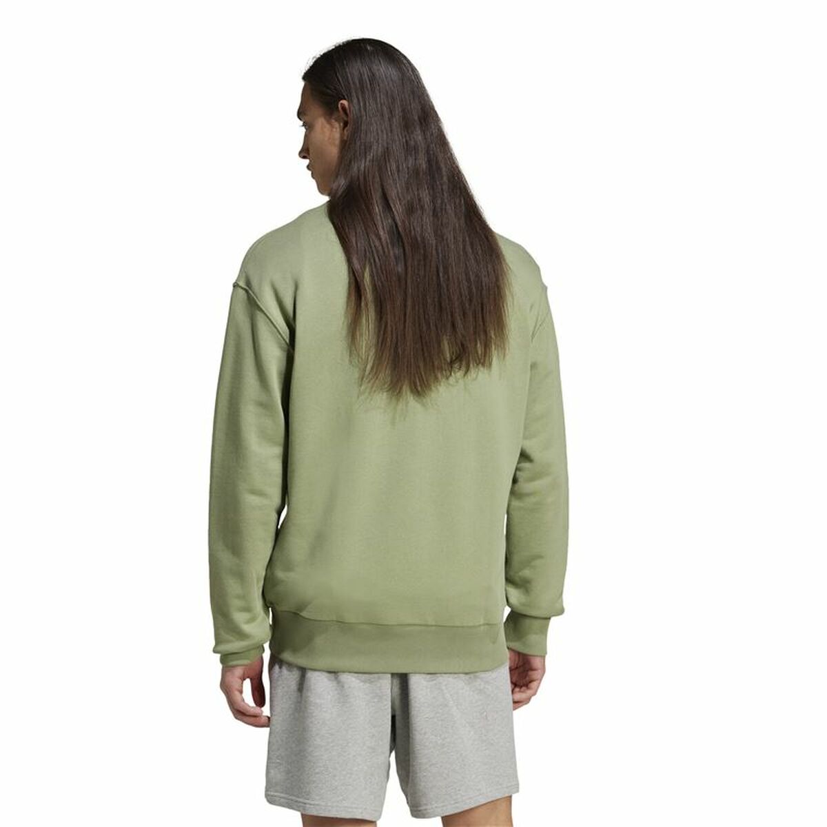 Tröja utan huva Adidas All Szn French Terry Crew Grön L - 3
