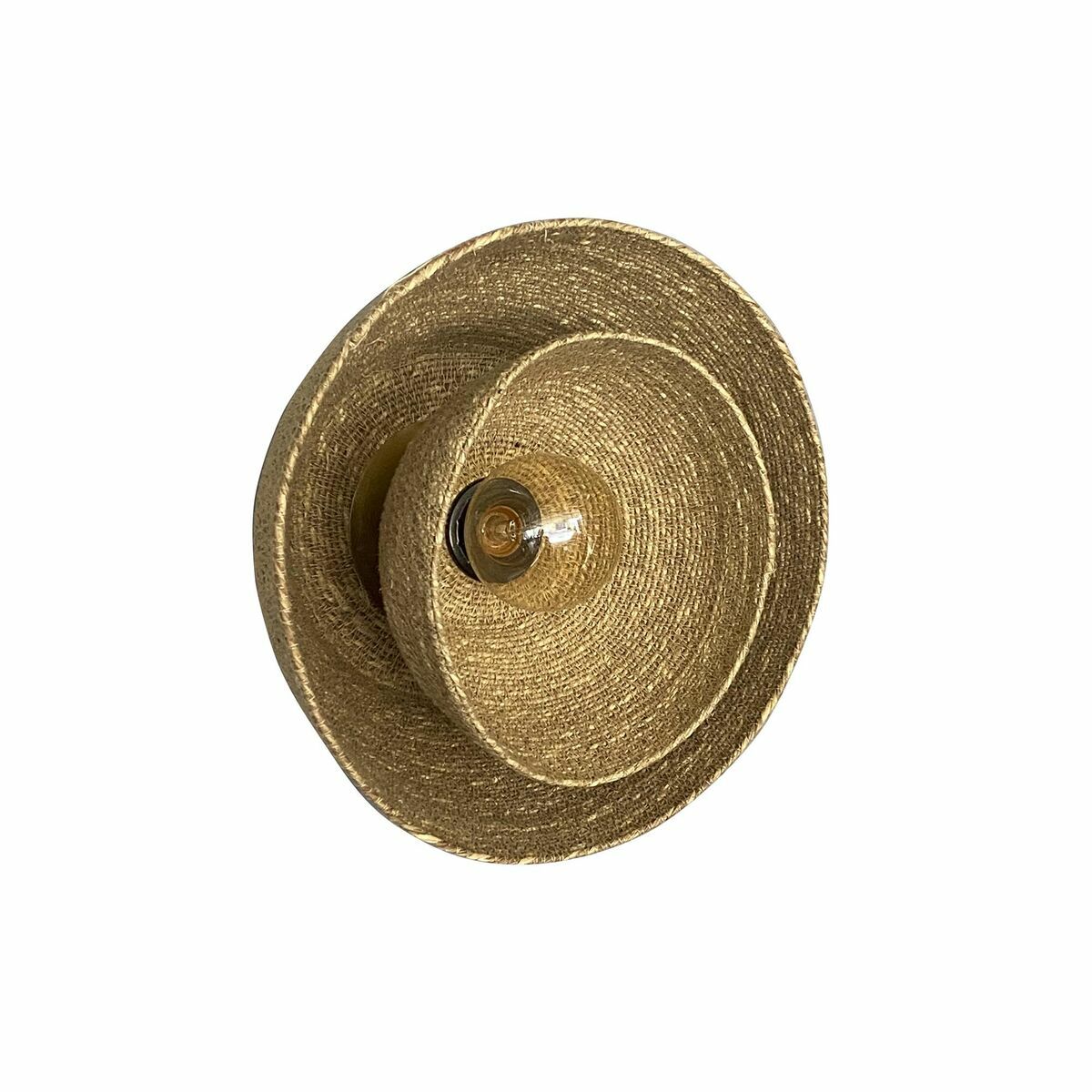 Vägglampa DKD Home Decor Brun Sjögräs (30 x 18 x 30 cm) - 2
