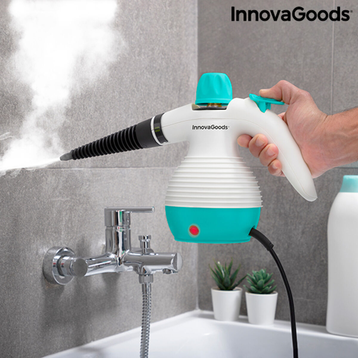 Multifunktionell 9-i-1 handhållen steamer med tillbehör Steany InnovaGoods 0,35 L 3 Bar 1000W 1000 W (Renoverade A) - 2