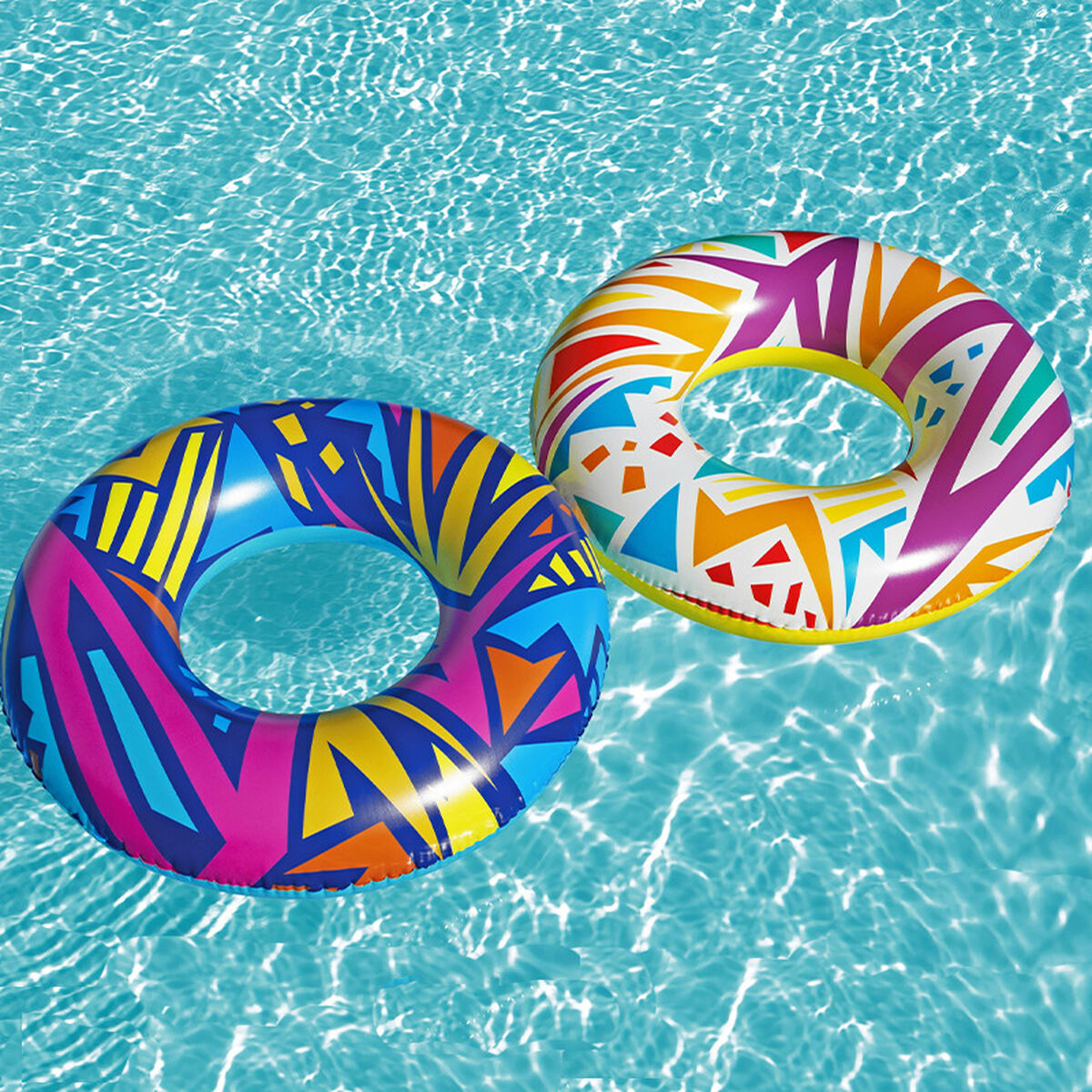 Bestway Uppblåsbar Flytare Dekorerad med Handtag Blandade Färger D107 cm +12 År Strand och Pool 36228 - 3