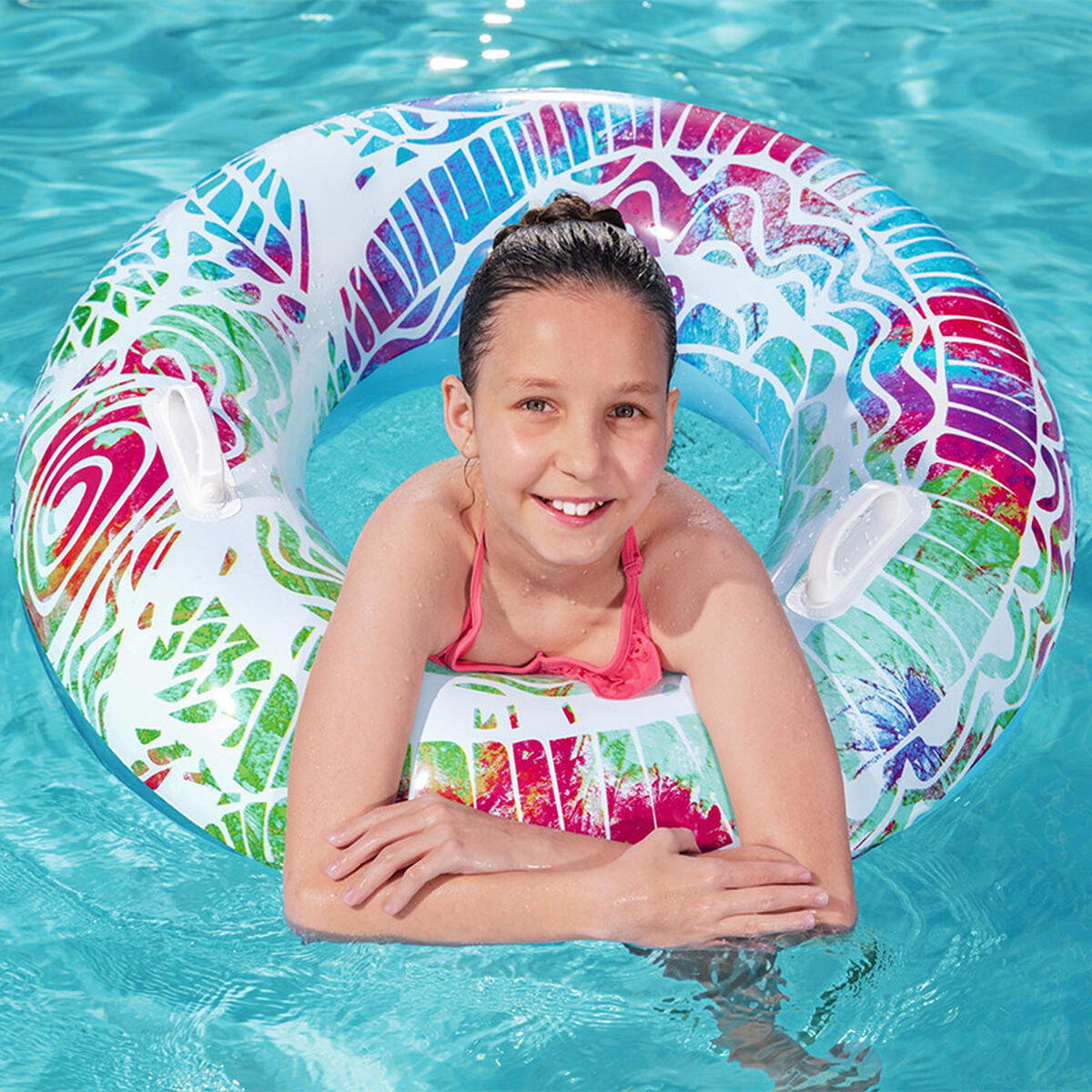 Bestway Dekorerad uppblåsbar flytare Sommar Blandade färger D91 cm +10 År Strand och Pool 36084 - 3