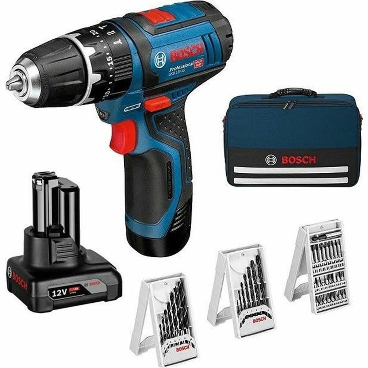 Förare borr BOSCH Professional GSB 12V-15 12 V 30 Nm