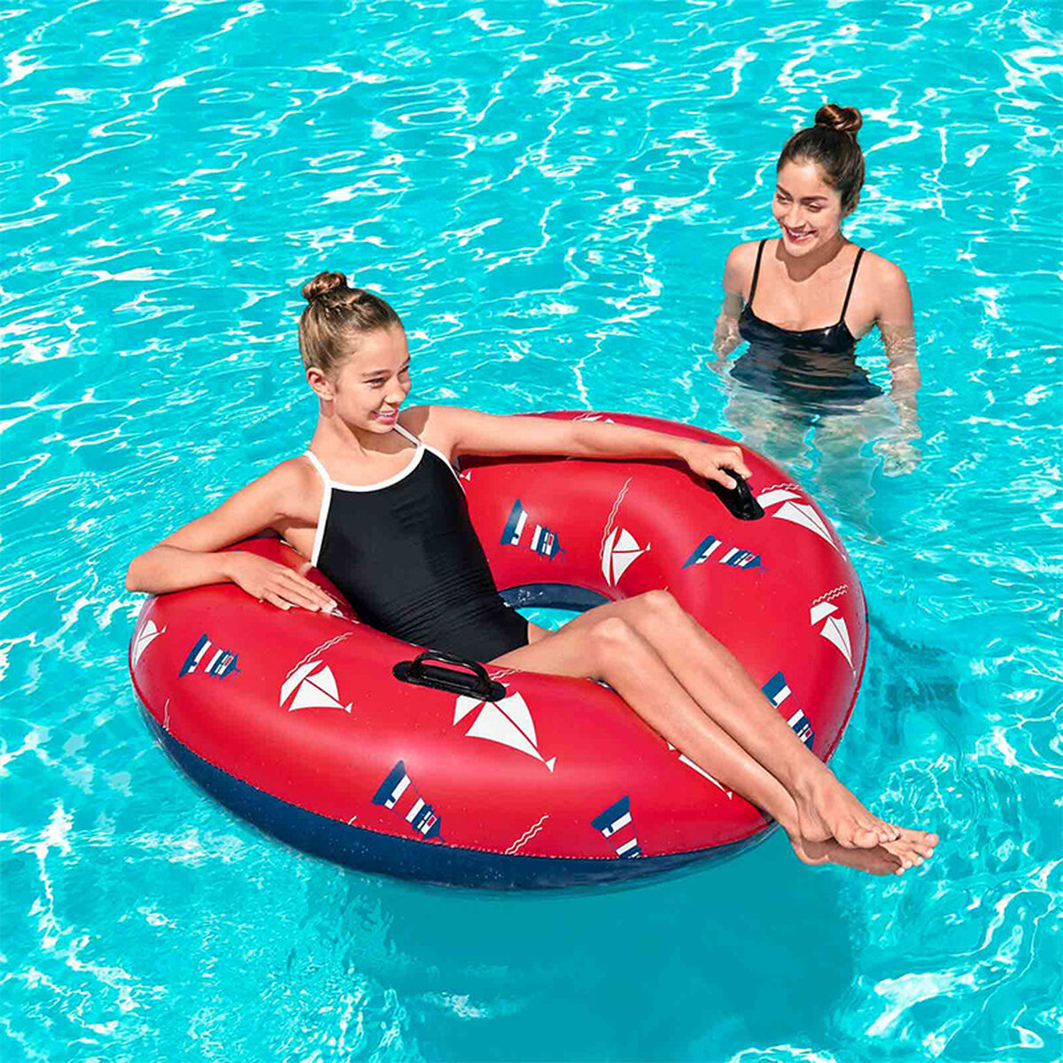Bestway Flottationsinredning Uppblåsbar med Handtag Färg Sorterad D119 cm +12 År Strand och Pool 36353 - 3