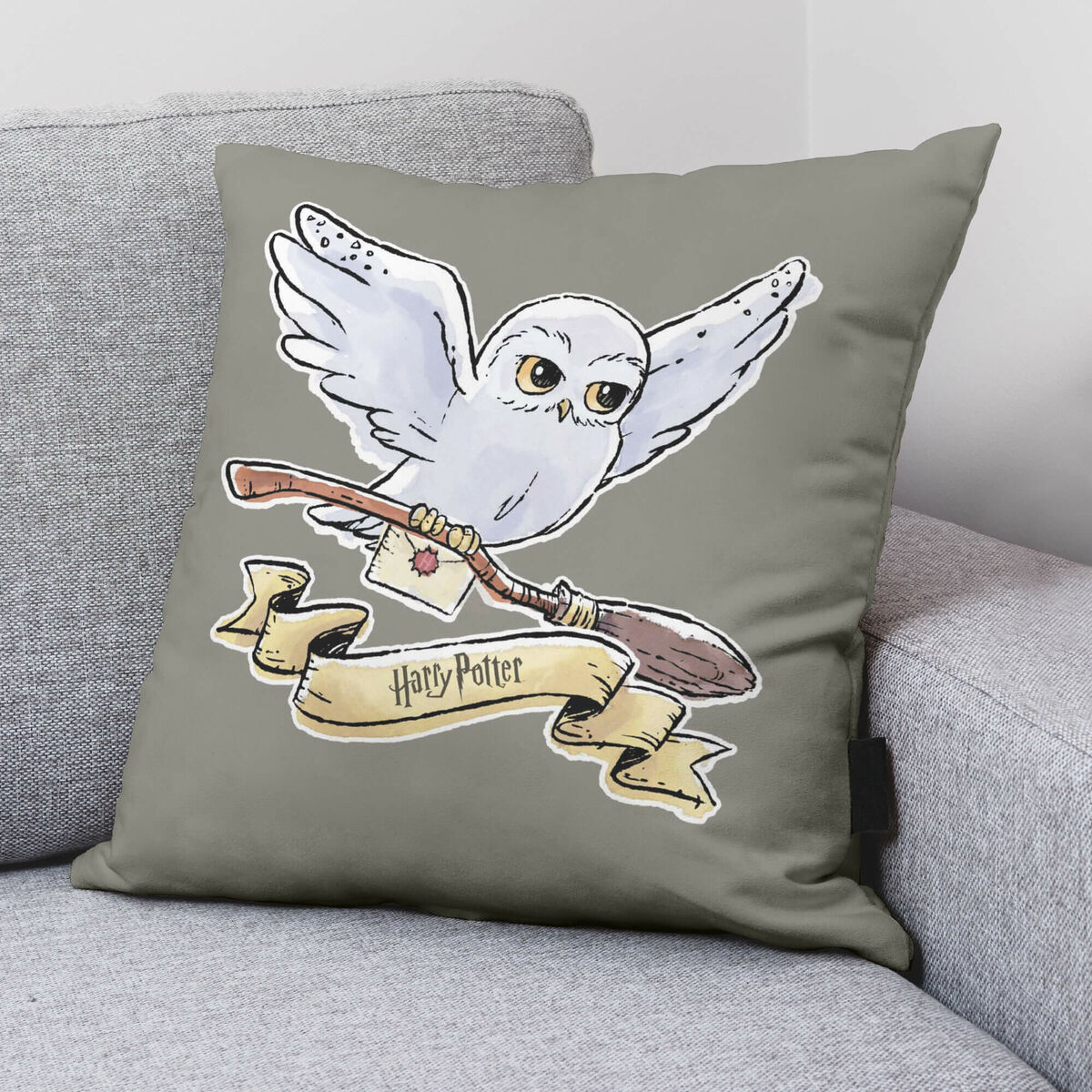 Kuddfodral Harry Potter Hedwig Grå 50 x 50 cm - 2
