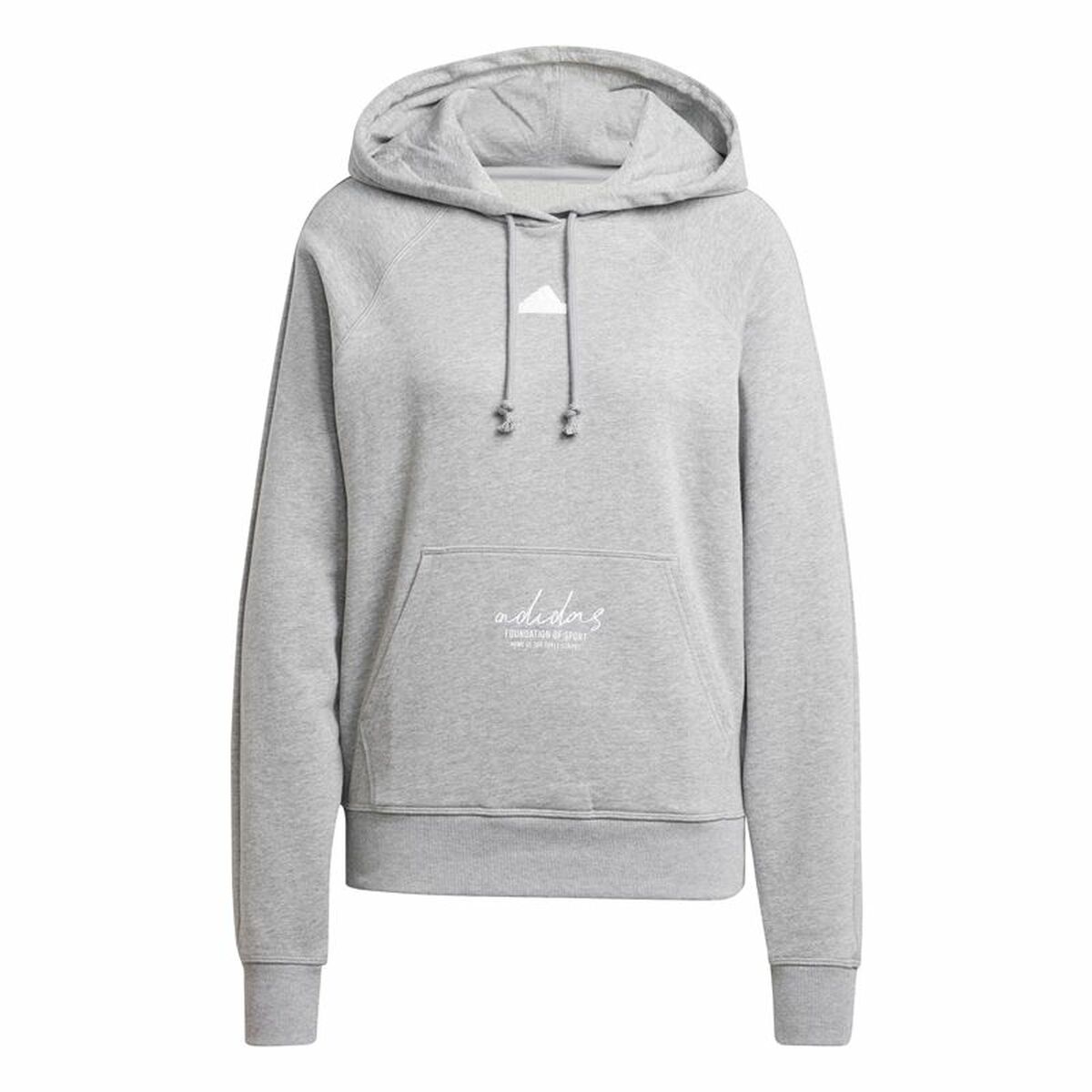 Tröja med huva Dam Adidas Signature Graphic Embroidery French Grå