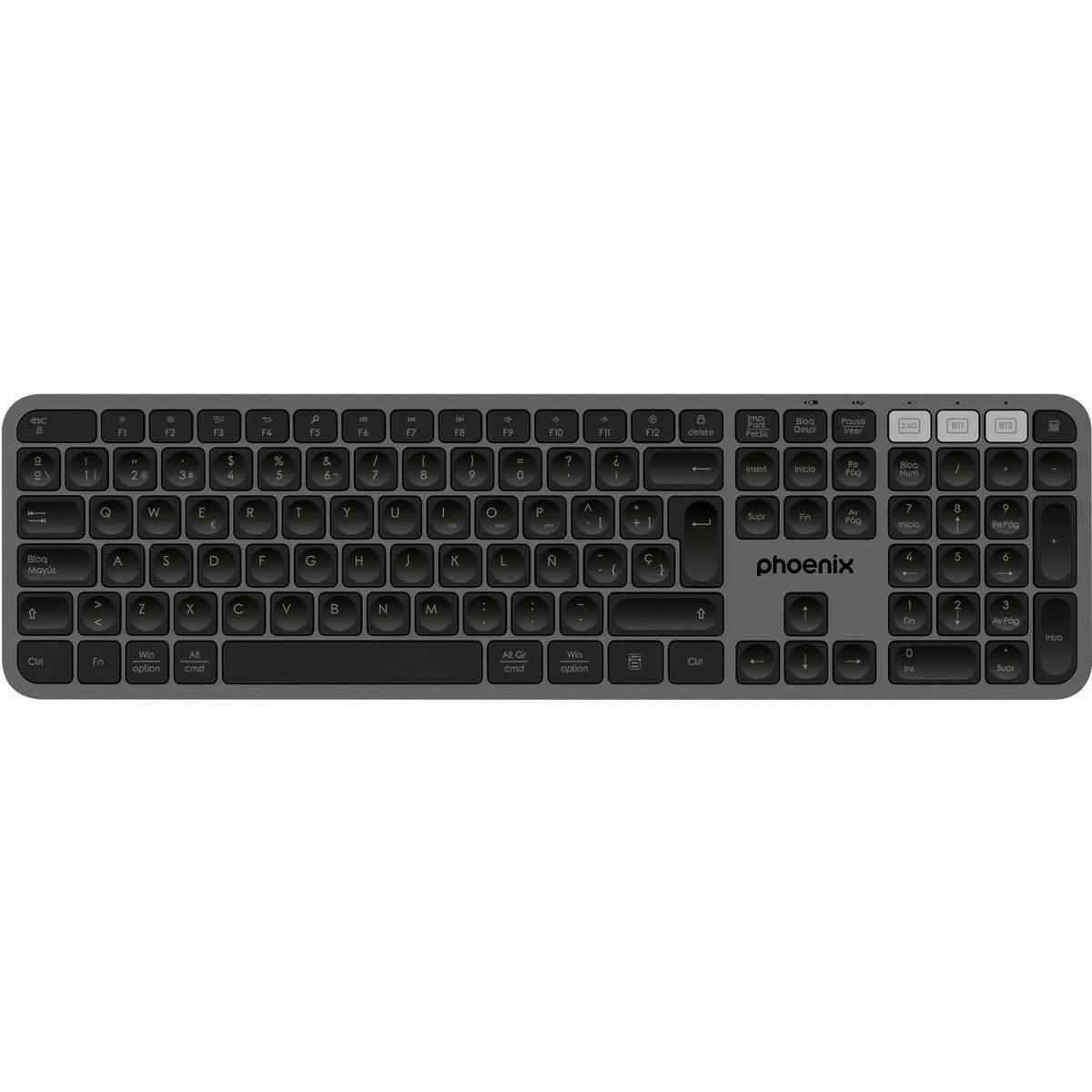 Bluetooth Tangentbord Phoenix K300 Grå Qwerty Spanska
