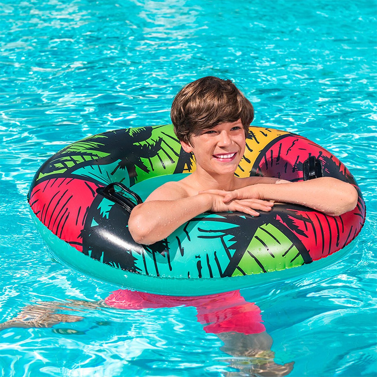 Bestway Flotador Hinchable Dekorerad med Handtag Färg Assorterad D91 cm +10 År Strand och Pool 36350 - 4