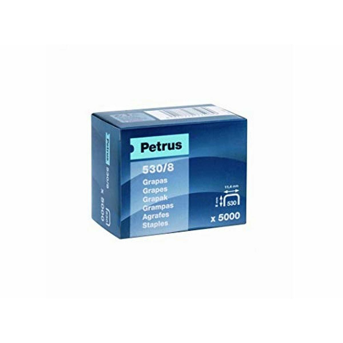Häftklamrar Petrus 5000 Delar 530/8 8 mm