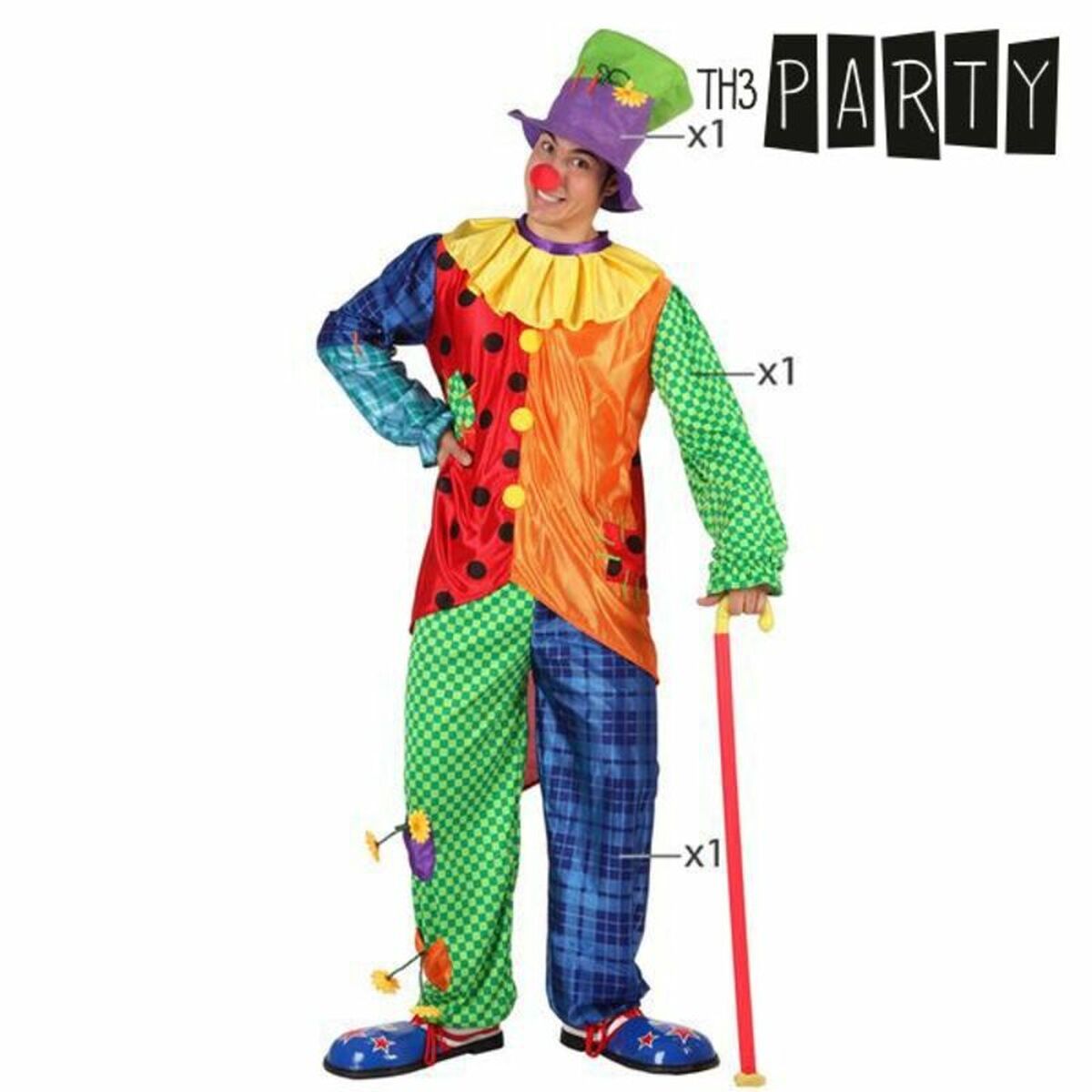Maskeraddräkt vuxna Th3 Party 9449 Multicolour Cirkus (3 Delar) - 6