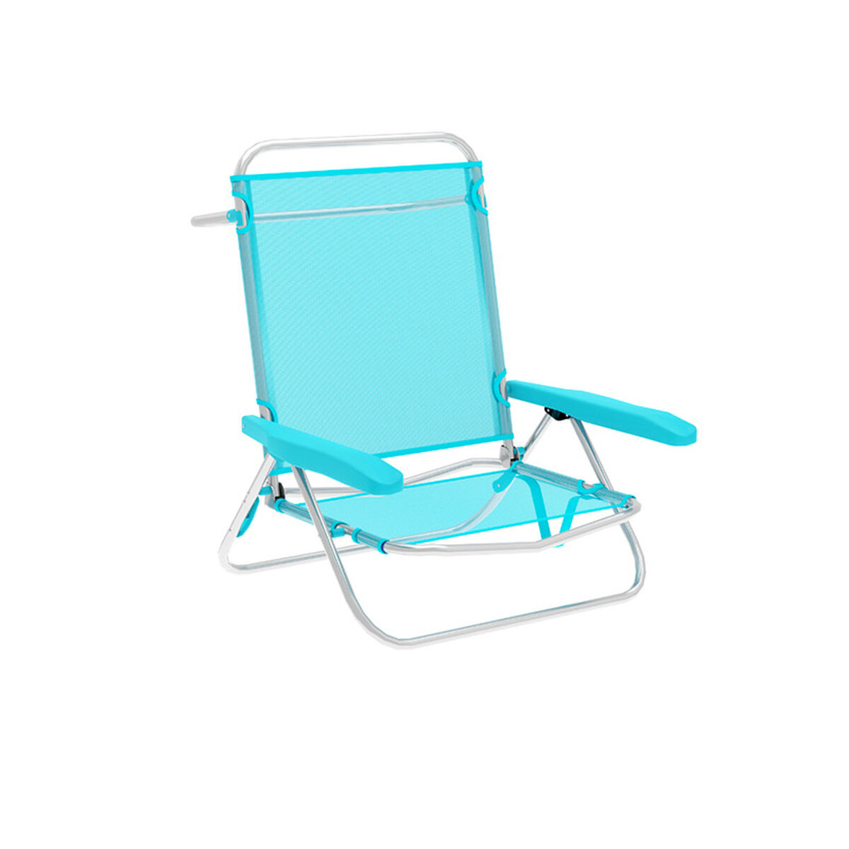 Marbueno Fällstol 5 Lägen Aluminium Turkos Strand och Pool 63X76X78 cm 10309 - 2