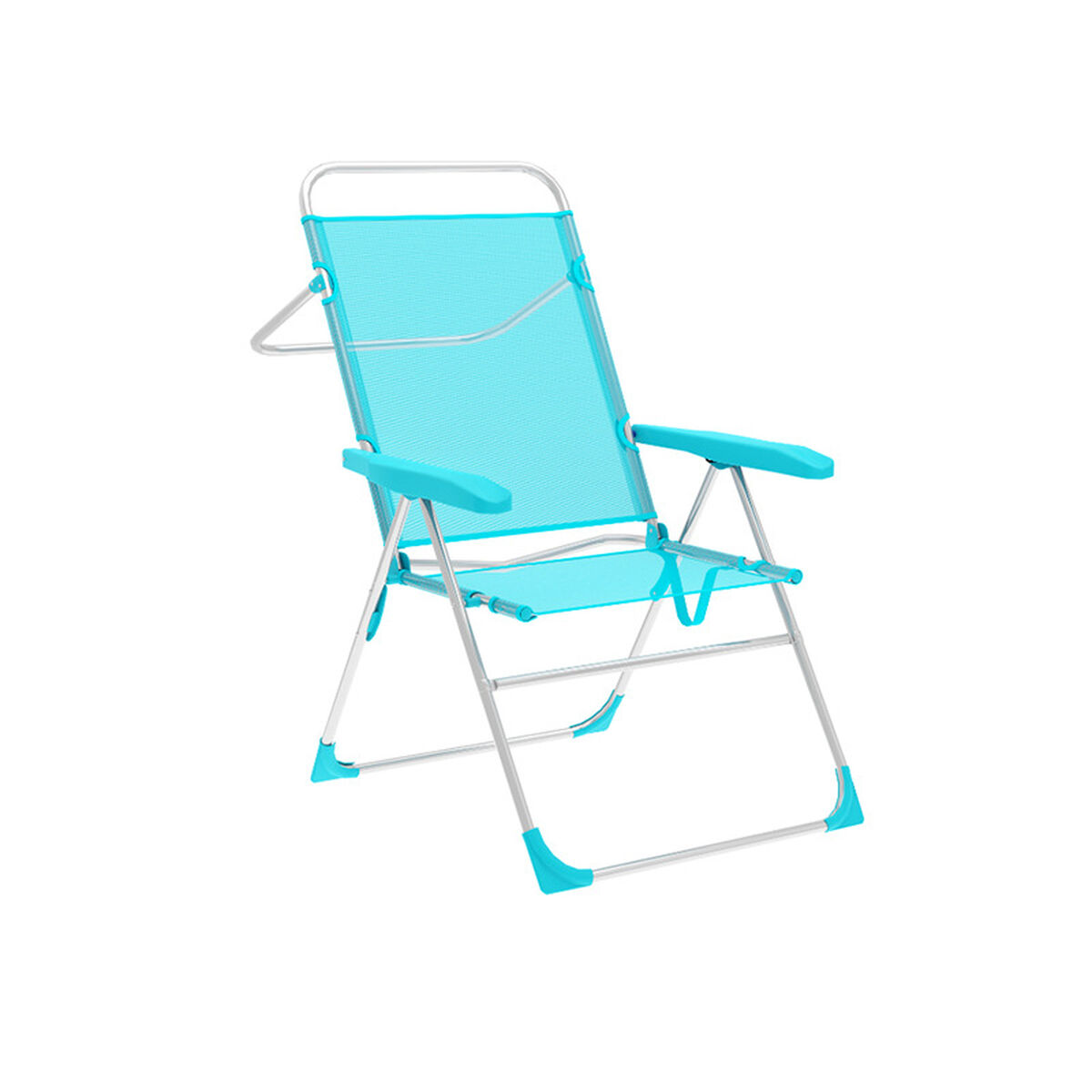 Marbueno Hopfällbar stol 5 lägen Aluminium Aquamarine strand och pool 59X61X97 cm 10310 - 2