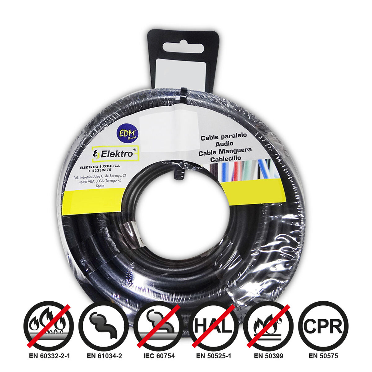 Parallel interfacekabel EDM 28506 28506 Svart 50 m