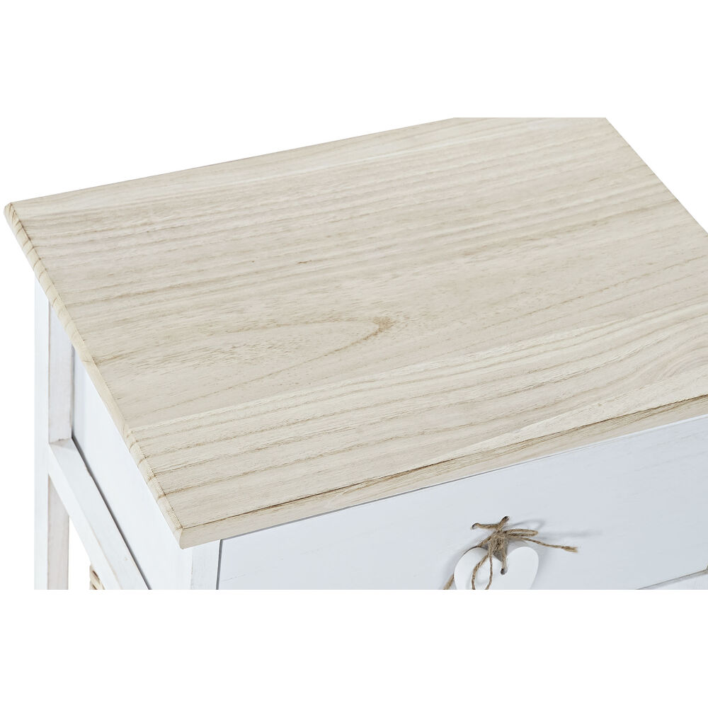 Byrå DKD Home Decor Vit Naturell vide Paulowniaträ 40 x 29 x 42,5 cm - 2