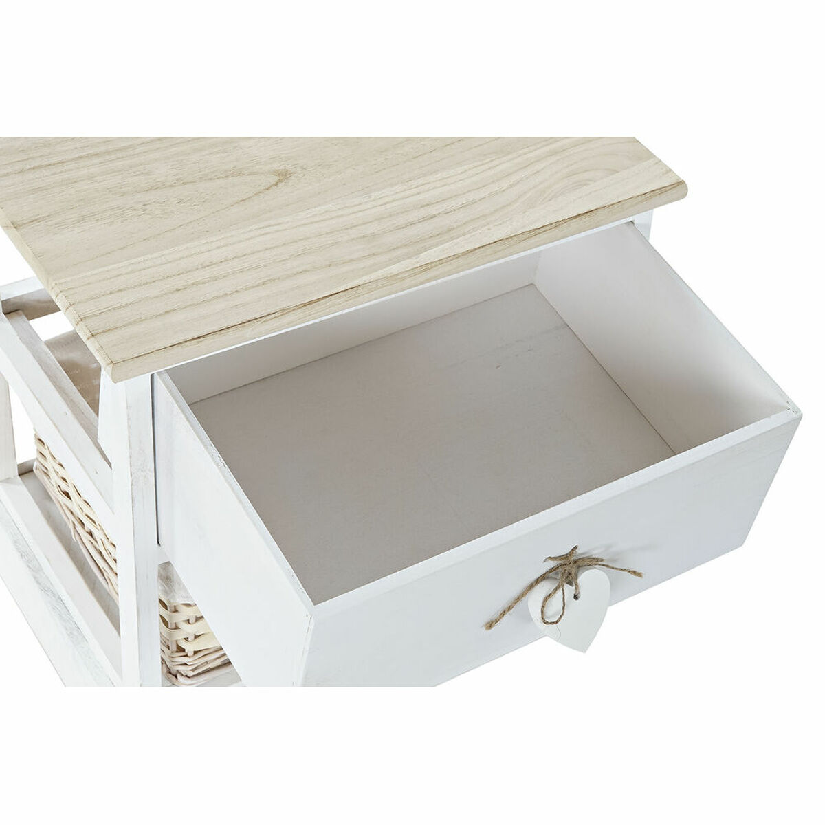 Byrå DKD Home Decor Vit Naturell vide Paulowniaträ 40 x 29 x 42,5 cm - 12