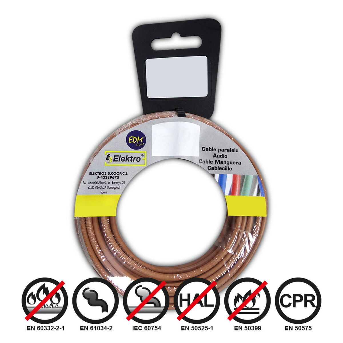 Parallel interfacekabel EDM 28507 28507 Brun 50 m