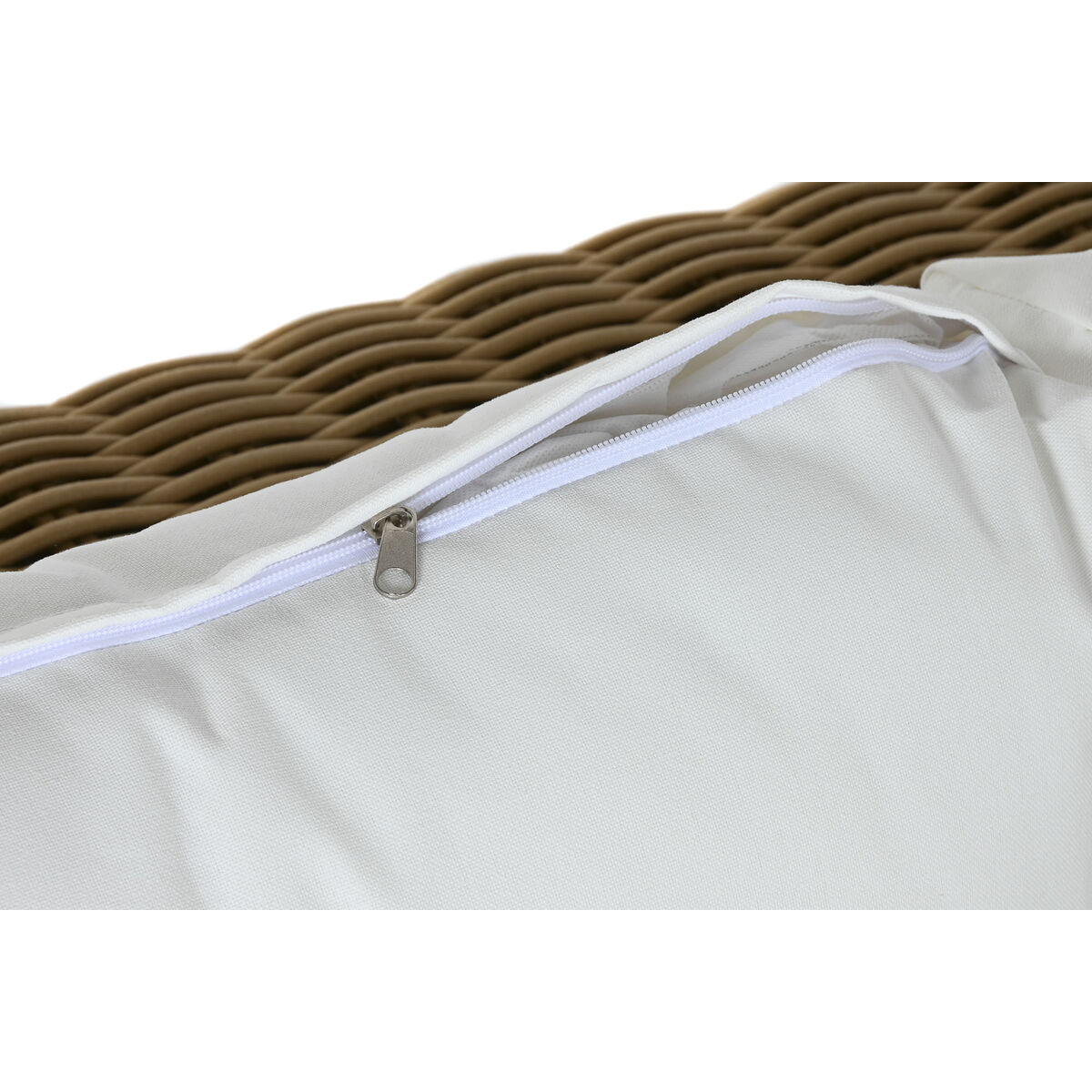 Trädgårdsmöbler Home ESPRIT Vit Brun Beige Ljusbrun 248 x 85 x 80 cm 222 x 85 x 80 cm (4 Delar) - 2
