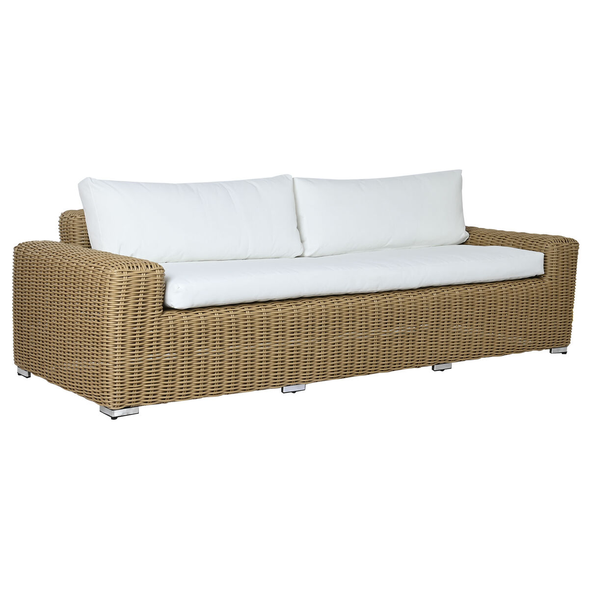 Trädgårdsmöbler Home ESPRIT Vit Brun Beige Ljusbrun 248 x 85 x 80 cm 222 x 85 x 80 cm (4 Delar) - 3