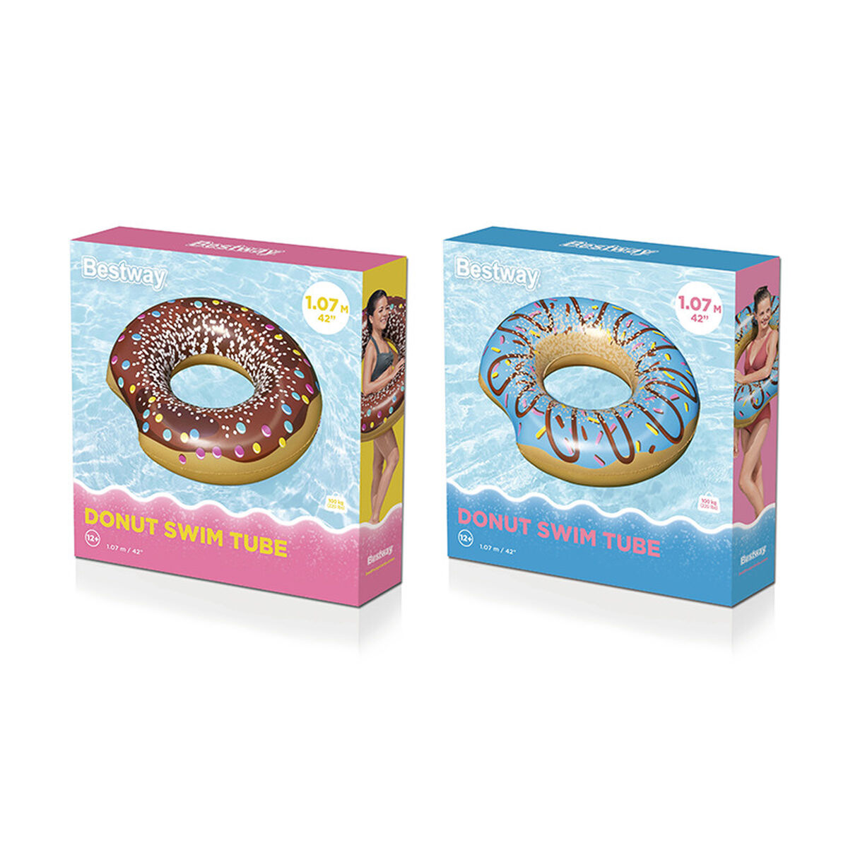 Bestway Flytande uppblåsbar Donut färg blandat D107 cm +12 år Strand och Pool 36118 - 2