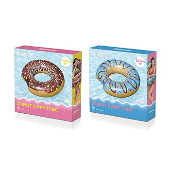 Bestway Flytande uppblåsbar Donut färg blandat D107 cm +12 år Strand och Pool 36118