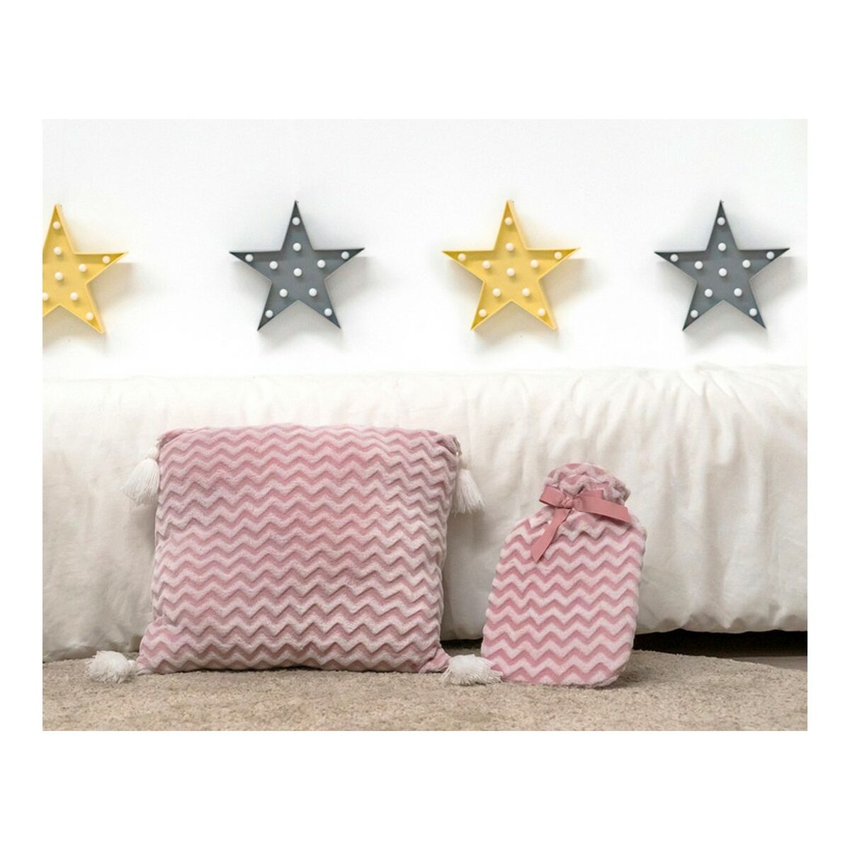 Varmvattenflaska Kudde Varmvattenflaska Rosa (2 antal) (2 pcs) - 3