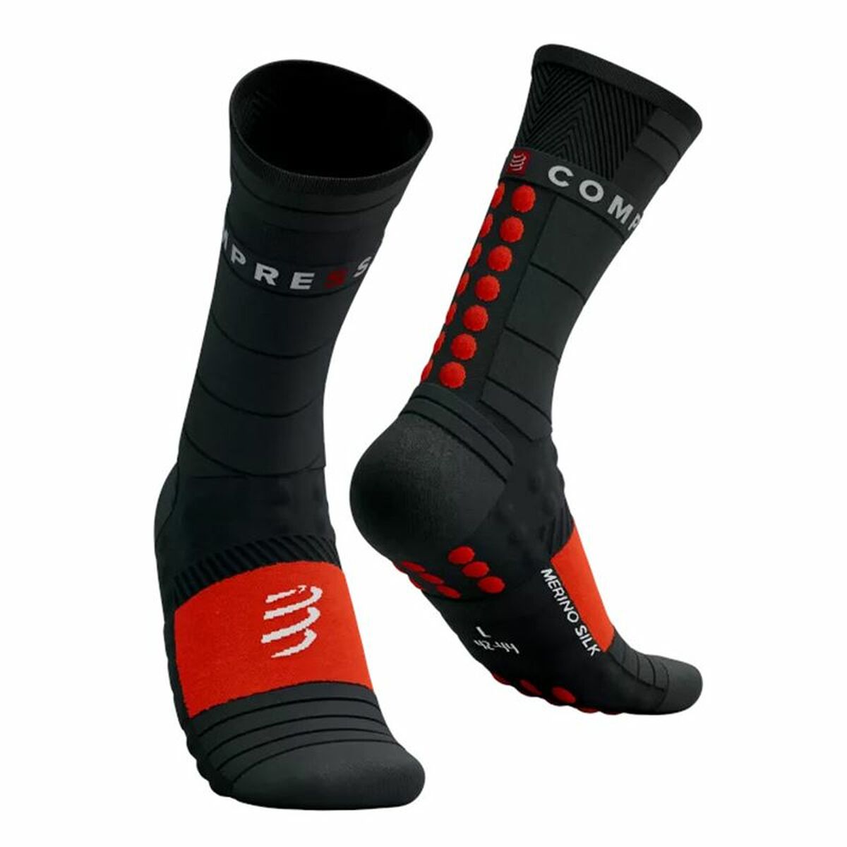 Sportstrumpor Compressport Pro Racing Röd Svart - 9