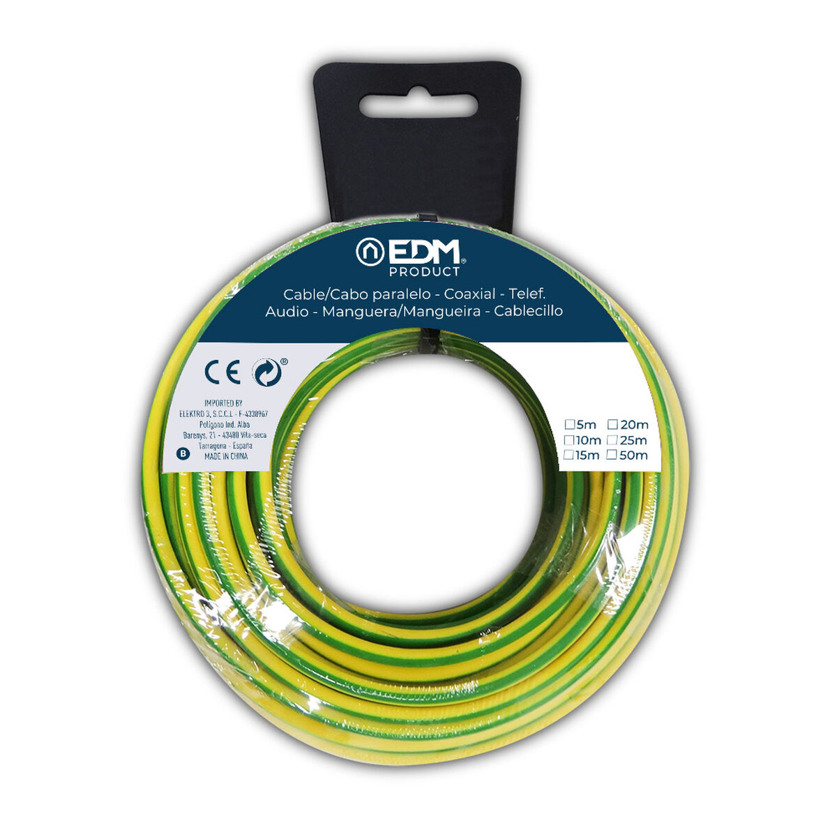 Parallel interfacekabel EDM 28603 28603 Dvobarvna 25 m Ø 6 mm - 3