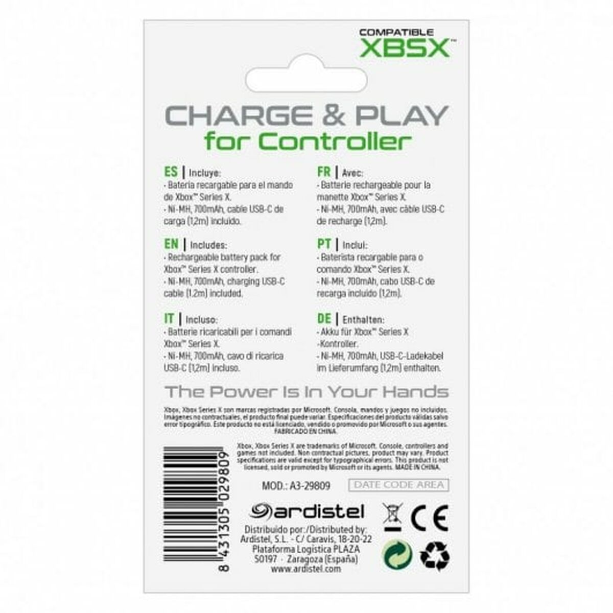 Laddare Xbox Series X/S Blackfire 8431305029809
