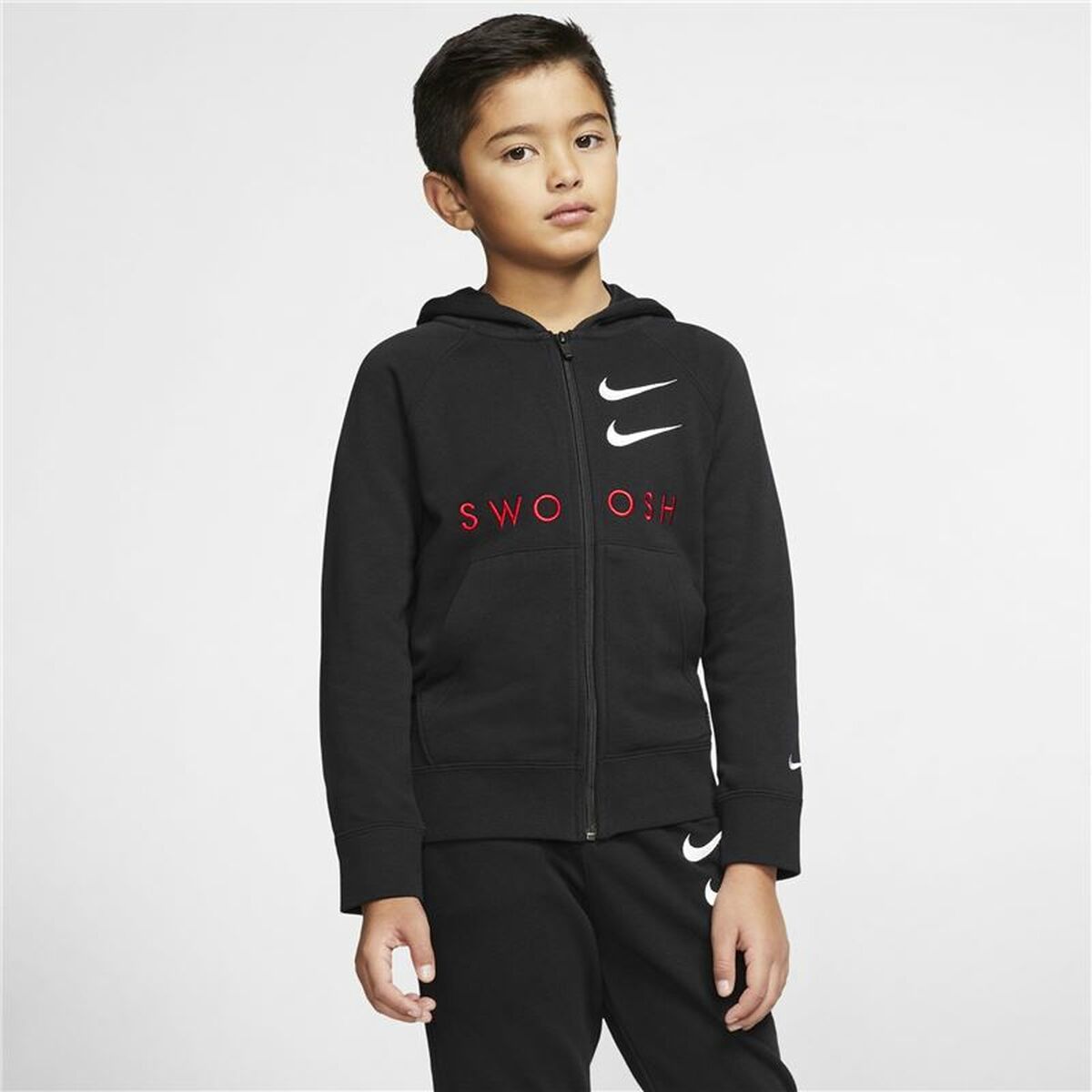 Sportjacka, Barn Nike Swoosh Svart - 5