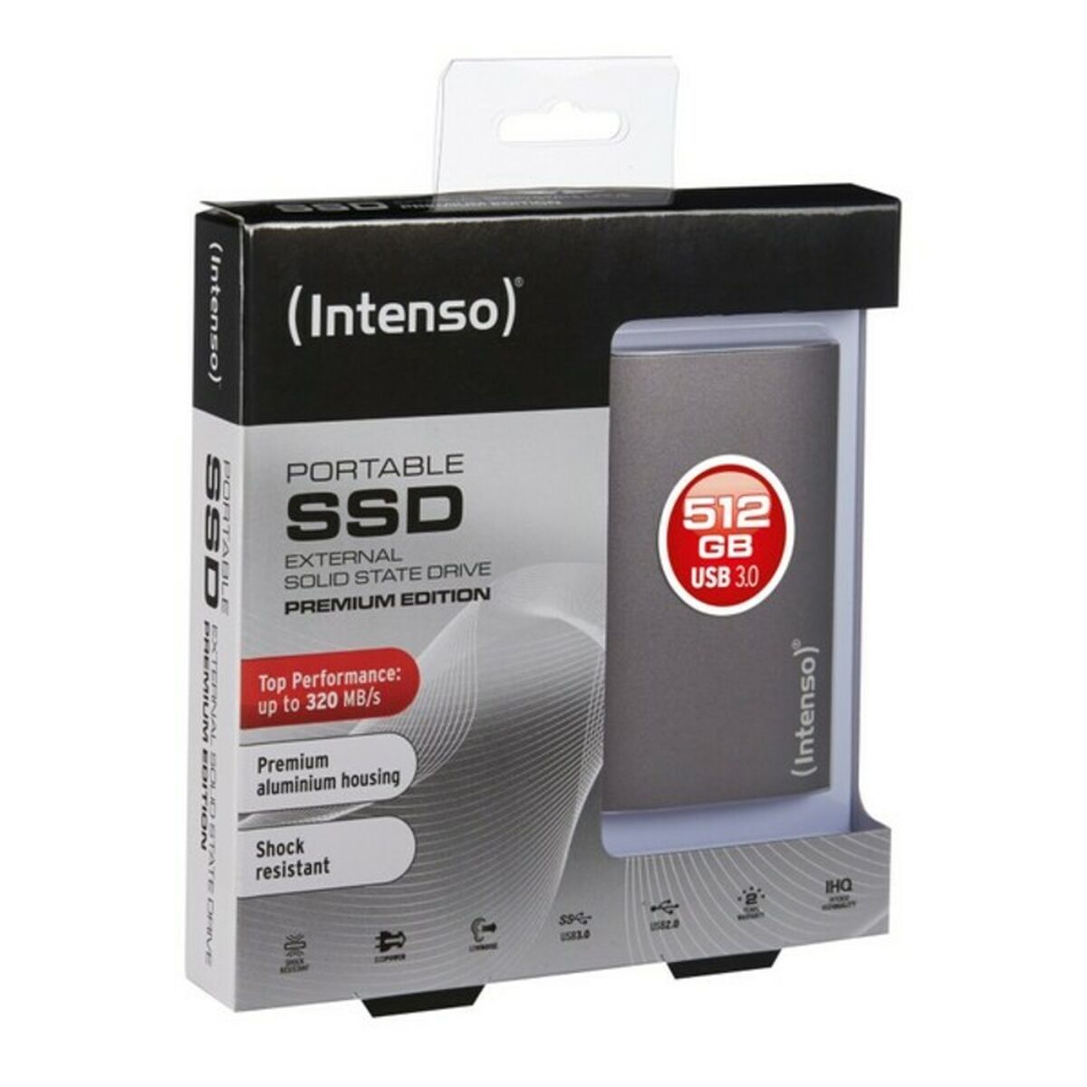 Extern Hårddisk INTENSO 3823450 SSD 512 GB Antracitgrå - 5