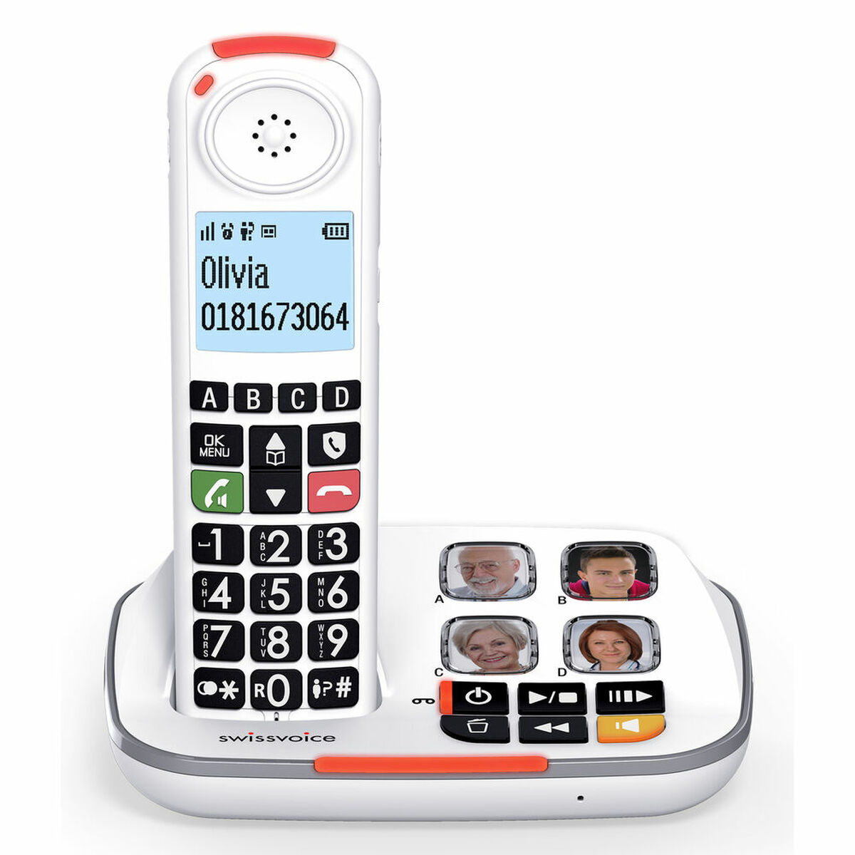 Trådlös Telefon Swiss Voice Xtra 2355 Blå Vit - 8