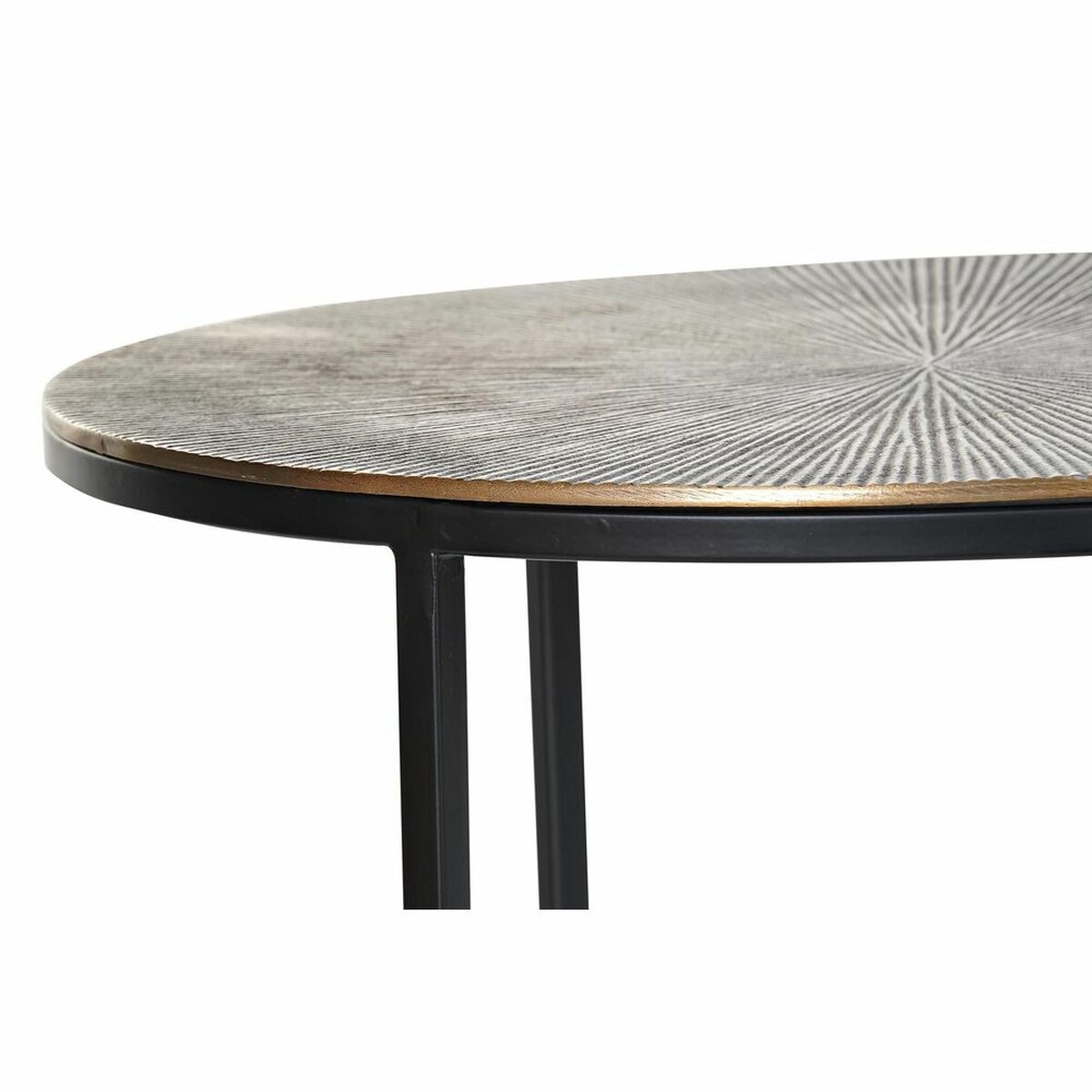 Set om 3 bord DKD Home Decor Svart Koppar Gyllene 44 x 44 x 61 cm - 4
