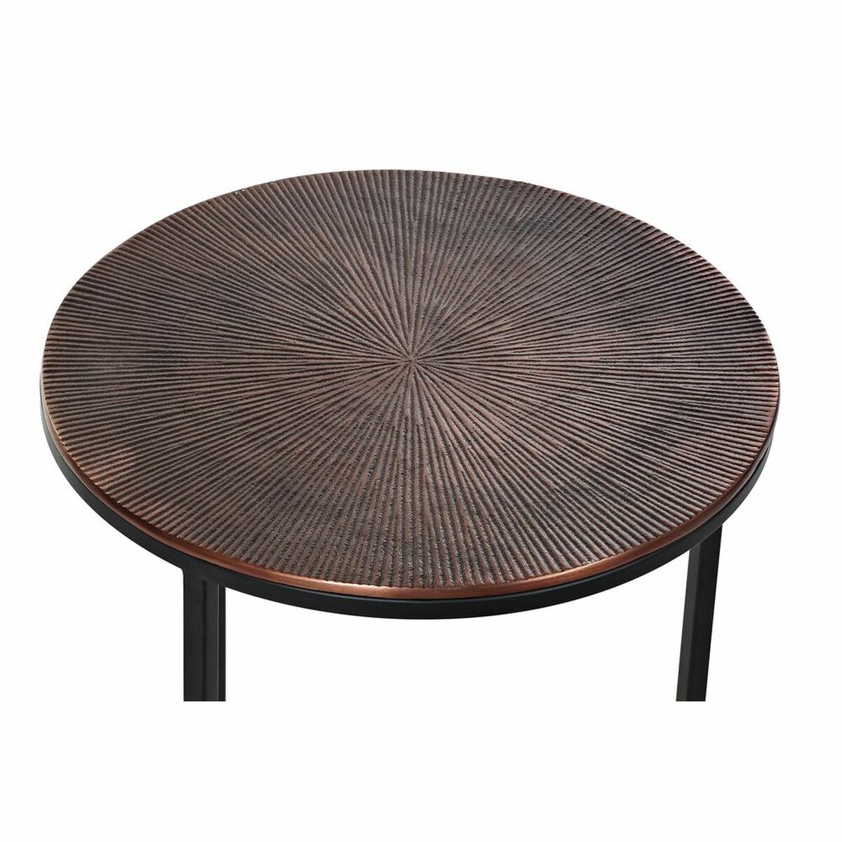 Set om 3 bord DKD Home Decor Svart Koppar Gyllene 44 x 44 x 61 cm - 2