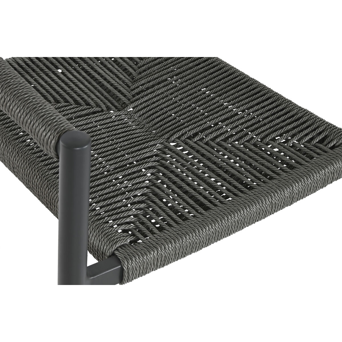 Kerti szék Home ESPRIT Svart Mörkgrå Aluminium Rattan 56 x 60 x 78 cm - 6