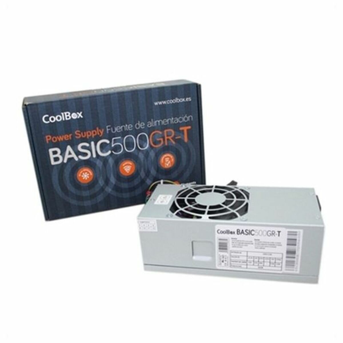 Strömtillförsel CoolBox FALCOO500TGR Silver 500 W
