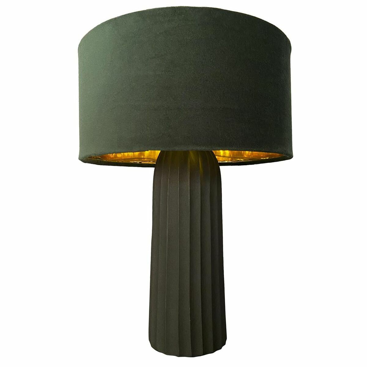 Bordslampa DKD Home Decor Sammet Aluminium Grön (26 x 26 x 37 cm) - 2