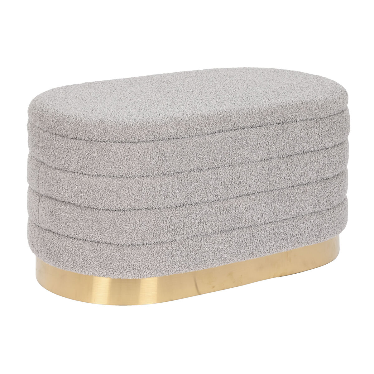 Sittpall DKD Home Decor Gyllene Ljusgrå Metall 80 x 41 x 40 cm