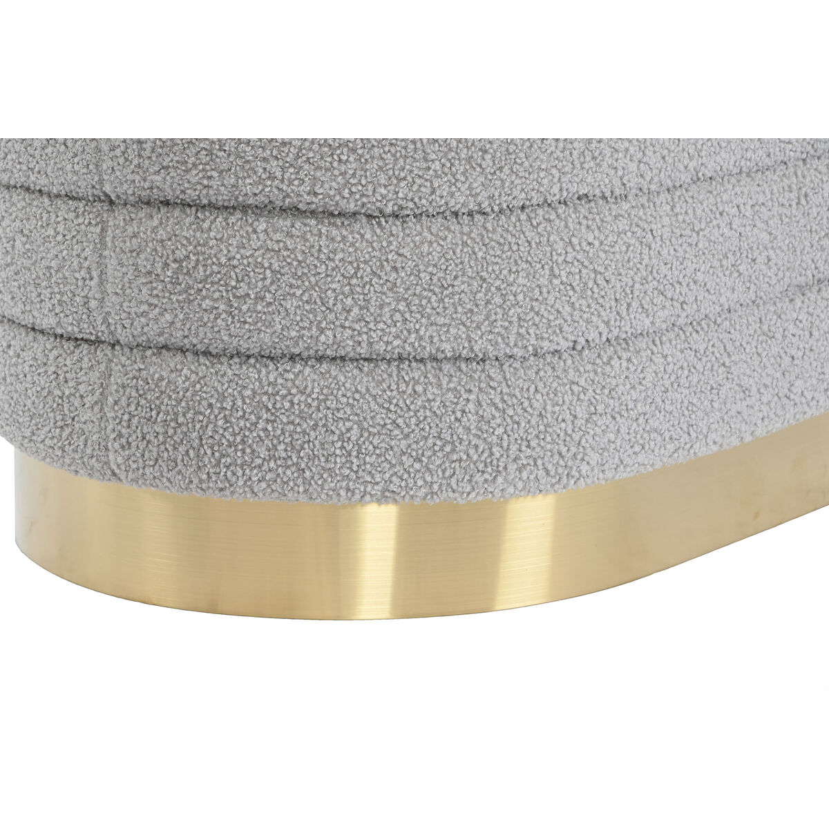 Sittpall DKD Home Decor Gyllene Ljusgrå Metall 80 x 41 x 40 cm - 2