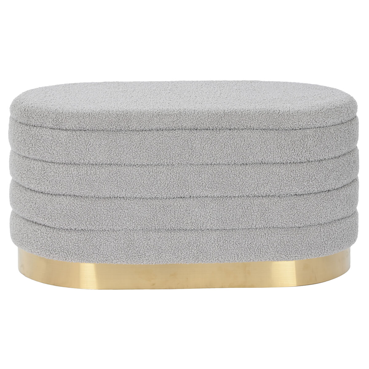 Sittpall DKD Home Decor Gyllene Ljusgrå Metall 80 x 41 x 40 cm - 3